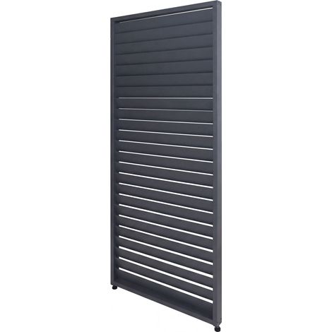 [NEUWERTIG] Lamellenwand für Pergola HHG-518, Lamellenpaneel Modul Paneel Seitenwand, Aluminium 220x90cm anthrazit