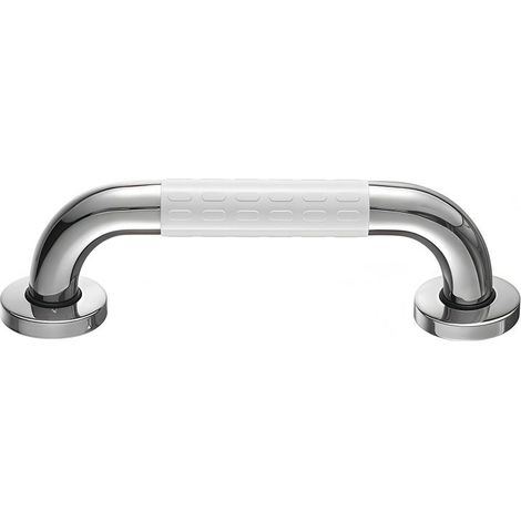 Barre d'appui de Douche( 60 cm Blanc), Barre d'Appui Antidérapant Poignée, Barre d'Appui en Acier Inox Murale, Poignée Baignoire de Sécurité de Douche our WC, Salle de Bain, Cuisine, Stairway (1/4)