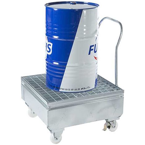 Carrello di contenimento per un fusto - 220 litri - Carico mass. 600kg - TROLLEY872A-C