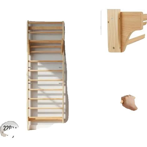 Struttura da arrampicata a 10 gradini, portata massima 100 kg, colore beige. (1/2)