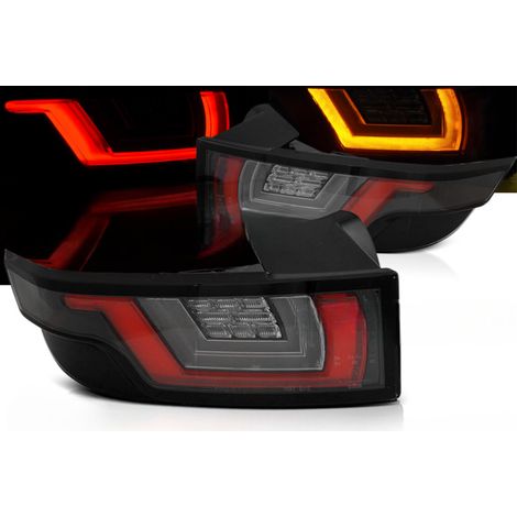Paire de feux arriere Range Rover Evoque de 2011 a 2018 FULL LED Rouge Blanc Noir