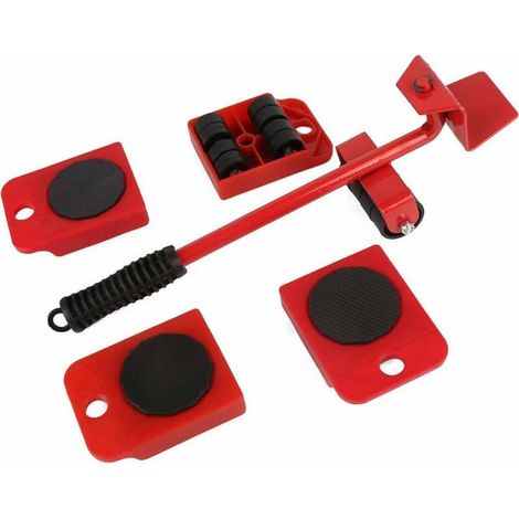 Meubles Lifter facile à déplacer le curseur 5 pièces d'outils du mobile, appareil lourdômeubles mobile et système de levage - Charge maximale Poids 330lbs (1/5)