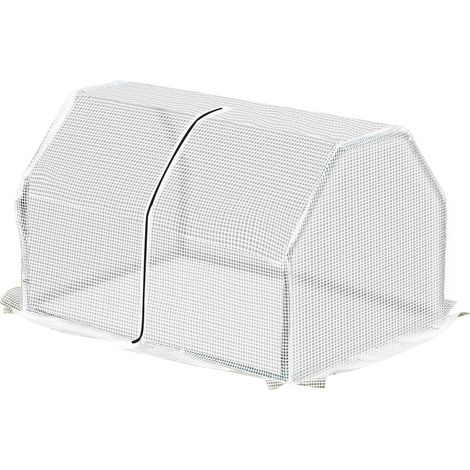 Mini invernadero de jardín de acero 99 x 71 x 60 cm blanco (1/4)