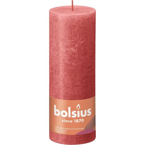 Bolsius Rustieke Stompkaars 19x6,8 cm Fleur Rose