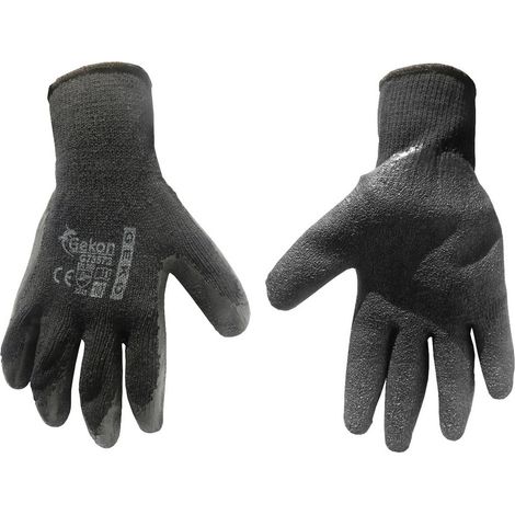 Gecko Schutzhandschuhe Größe 10/Latex, dick, schwarz/(12/240) (1/2)