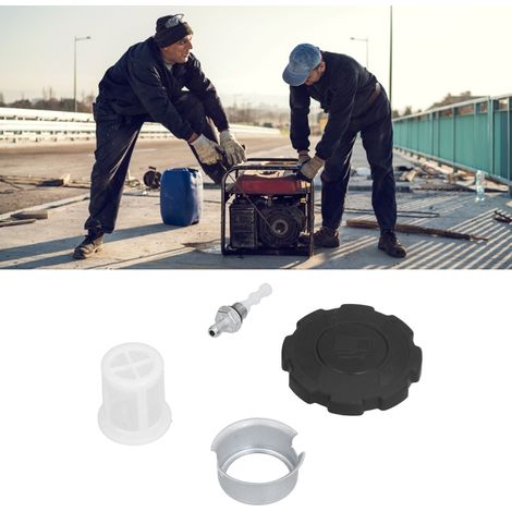 Kit bouchon de réservoir de carburant en plastique 168 + filtre + circlip + sortie de carburant en fer (1/5)