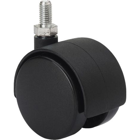 RUEDAS ALEX rueda giratora espiga roscada m10x15 50dk50 poliamix negro