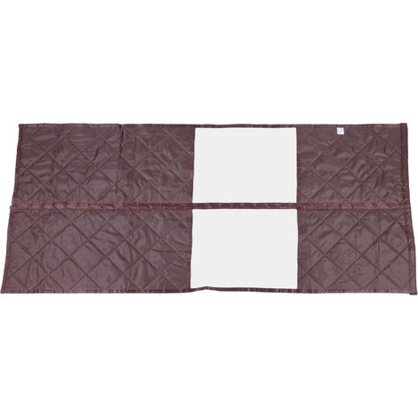 Rideau de porte magnétique isolant thermique d'hiver avec fenêtre transparente, protégeant du froid, pour porte d'entrée de 93 x 196 cm (36,61 x 77,17 po), couleur café (1/5)