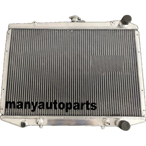 Radiador de aluminio para Nissan D21, núcleo de 2 filas, refrigeración de alto rendimiento, fácil instalación. (1/5)