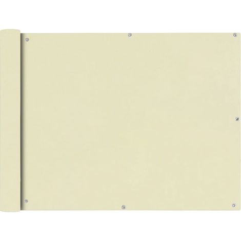 Balcony Screen Oxford Fabric 90x400 cm Cream vidaXL
