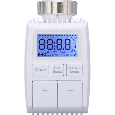 Intelligenter Heizkörperthermostat, drahtloses ABS-Heizungsventil, einstellbare Temperaturregelung, Smart-Home-kompatibel (1/5)