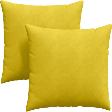 Maison Exclusive - Sofakissen 2 pcs Gelb 60 x 60 cm Cordstoff
