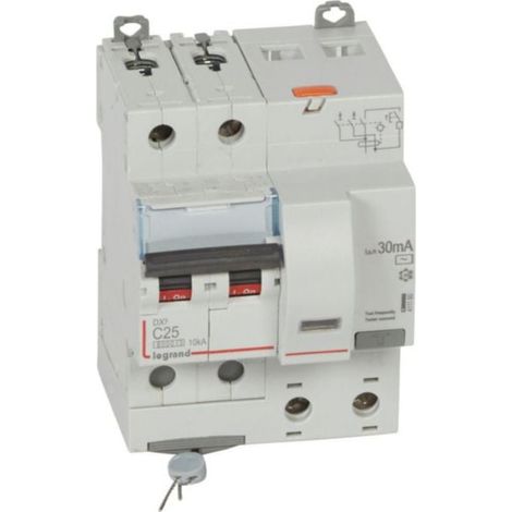 Legrand 411160 - Disj Diff mono DX≥ 6000-vis-2P-230/400V-25A-tipoAC-30mA-10k