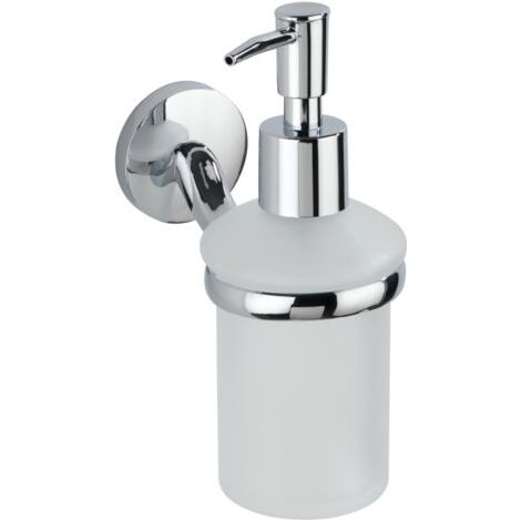 Distributeur de savon liquide mural Cuba, Zinc, 7x17x11,5 cm, Brillant – Chromé (1/5)
