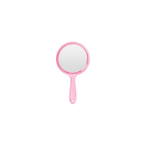 Miroir a Main, Miroir à Main avec Poignée, Miroir Coiffeur avec Poignée, Miroir Double Face Grossissant 1X/2X Miroir de Courtoisie Miroir de Courtoisie Forme Ronde, pour Maquillage Quotidien (Rose) (1/5)