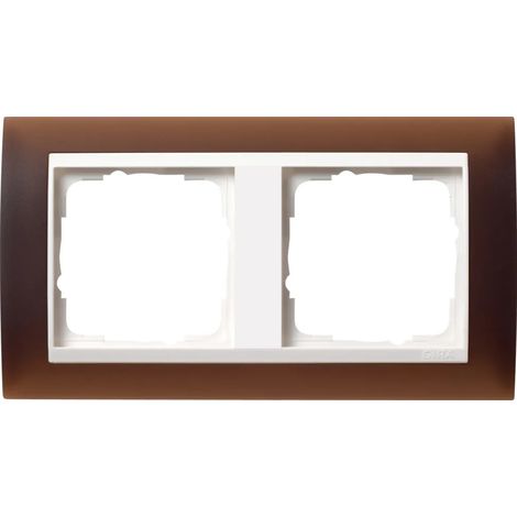 Gira Abdeckrahmen 2f Zwischenr. RW Gira Event Opak Dklbraun [0212331], 0212 331