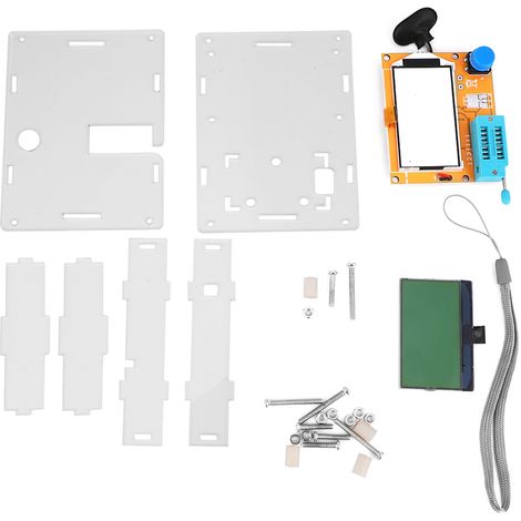 Kit testeur multimètre Mega328 ESR avec coque transparente pour mesure de transistors, résistances et condensateurs (1/5)