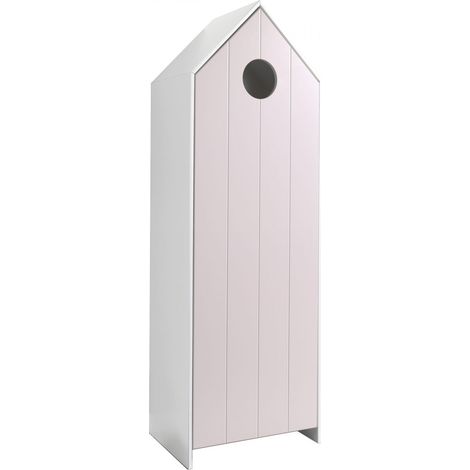 HAVRE - Armoire Cabane de Plage Rose 1 Porte (1/5)