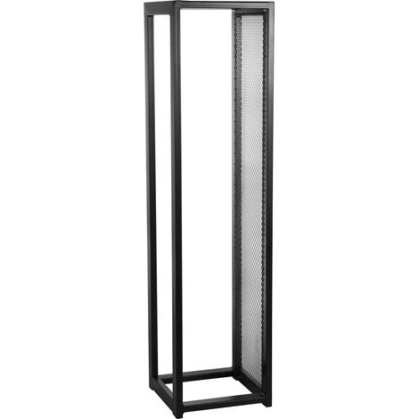 Estante para leña de acero negro 30x30x120 cm (1/5)