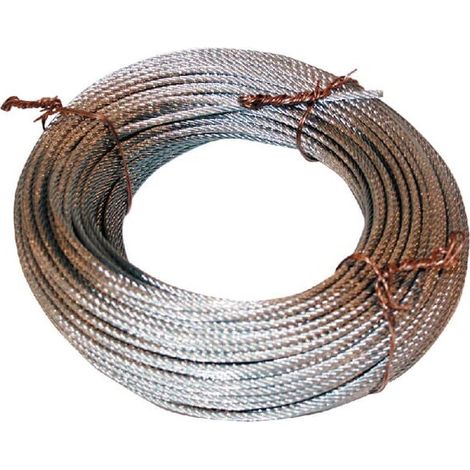 Câble Acier Inoxydable - 10 mm - Souple Moyen - Extérieur Résistant À La Corrosion - Vendu Au Mètre