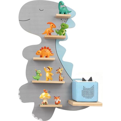 Étagère magnétique pour Tonie, étagère Murale pour Toniebox/Tonie Rangement pour motif dinosaures - Montage mural pour tous vos accessoires Tonies - Accessoires pour Toniebox 1 et 2 (1/5)