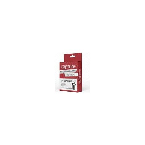 Nastro adesivo di carta nero su bianco, 12 mm x 4 m, CA-S0721510