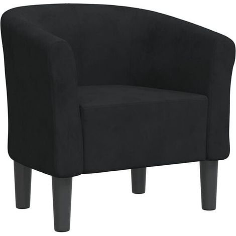 Fauteuil convertible en velours noir (1/5)