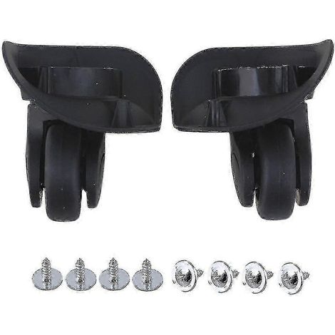 1 paire de roues de rechange pivotantes à 360° pour grande valise noire (91 x 107 x 49 mm) (1/3)