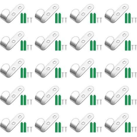 Lot de 20 crochets pour bâches de remorque, 44 x 21 x 16 mm, fixations pour bâches, crochets pour bâches de remorque, accessoires pour remorques porte-voitures (1/5)