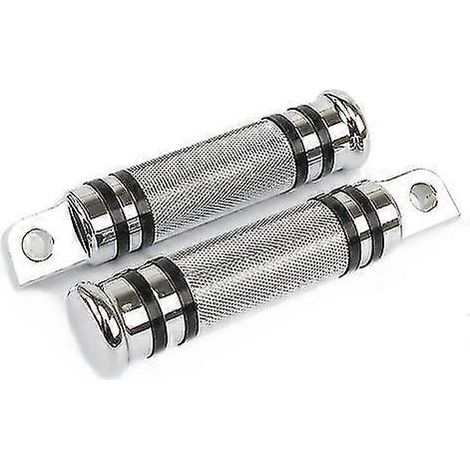 Motorrad-Bremspedalauflagen, Fußrasten, Schalthebelrasten für Harley Sportster 883 Dyna Softail Breakout Custom Street Xg750 – verchromte, gerändelte Rasten (1/5)