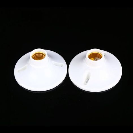 Set mit 2 E27-Schraubfassungen für die Decke, E27-Garagenfassungen, Fassungen für LED-Lampen, E27-Deckenleuchtenfassungen, mittlere Größe (1/5)