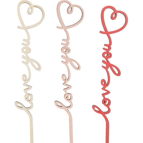 1 SCRITTA I LOVE YOU 30X4X0,5CM APPENDIBILE ASSORTITA