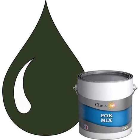 Peinture d'Accroche et Finition 2 en 1 - POK - RAL 6020 - Vert Oxyde Chromique - Satiné - 3L (1/4)