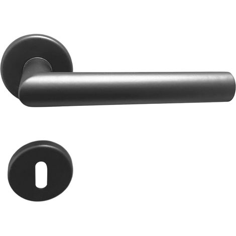 TrendLine Türgriff-Garnitur BB Edelstahl schwarz Ø 49,1 mm