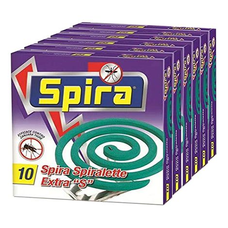 SET 6 SPIRA ZAMPIRONI SPIRALETTE ANTIZANZARA 10 PZ CON 2 SUPPORTI METALLICI (1/4)