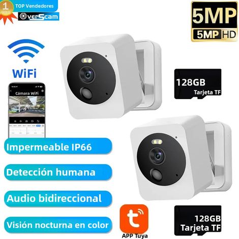 (2 x 128 Go) Caméra IP WiFi intelligente Graffiti Mini, 5 MP, étanche (1/5)