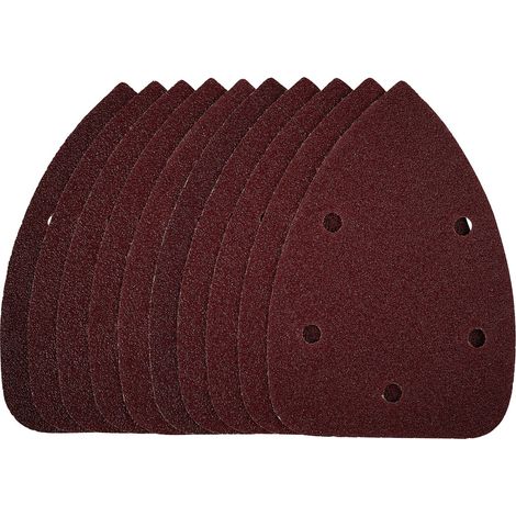 Detail Sanding Sheets with Hook and Loop, 140mm, 40 Grit, SSD2 (Pack of 10) (42105) (1/5)