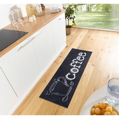 Tapis de Cuisine - Motif café - Tapis de Cuisine antidérapant et Facile d'entretien - pour Cuisine, Couloir, entrée, Salle à Manger - 50 x 150 cm (1/5)
