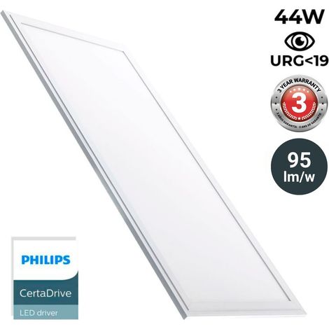 Panel LED Slim 120X30 Cm - Driver Philips - 44W - UGR19 - Blanco Neutro
