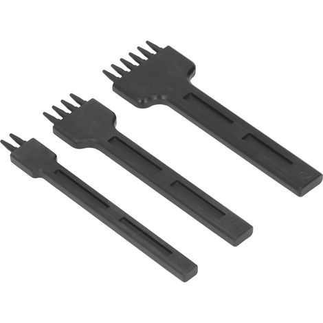 Perforatrice ronde pour articles en cuir faits main, poinçon rond, outil de perforation du cuir, outil de bricolage, poinçon multi-trous en alliage de zinc noir, 5 mm. (1/5)