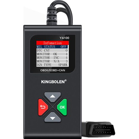 Herramienta de diagnóstico de motor de automóvil YA100, tarjeta de lectura de fallas de automóvil OBD2, compatible con varios idiomas (1/5)
