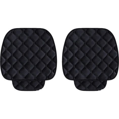 2 Housses de siège avant, velours noir, antidérapant, poche rangement, protection animaux, voiture maison bureau (1/5)