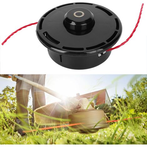 Tête de rechange pour coupe-bordures, tondeuse à gazon, débroussailleuse, outil de jardin, plastique noir (1/5)