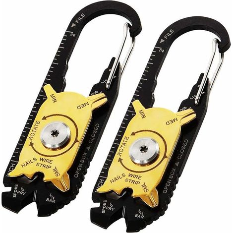 Poche Multi Outil,  2Pcs Tournevis à Frapper Opener Porte-clés Outil en Plein Air de Poche Outil