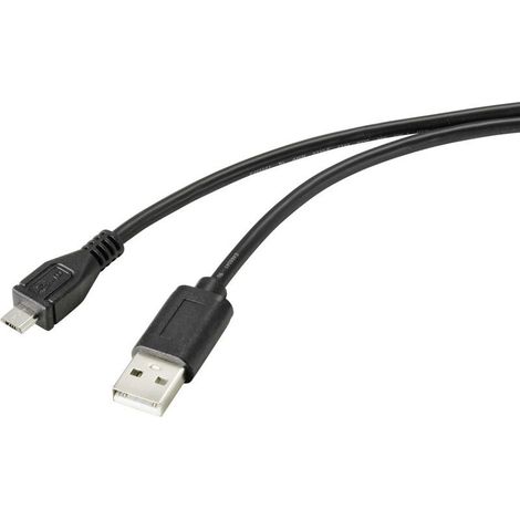 Online Store Câble USB USB 2.0 USB-A mâle, USB-Micro-B mâle 2.00 m noir avec surface antimicrobienne RF-4716836 Y361962 (1/4)