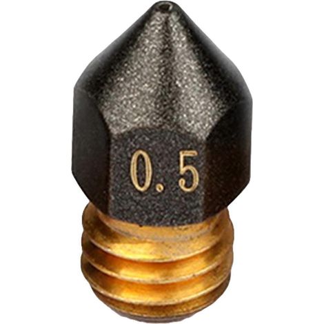 Extruderdüse MK8 aus Messing, 0,5 mm, für 3D-Drucker, Hochtemperaturdüse, präzises Drucken, kompatibel mit Ender CR-10, verschleißfest, langlebiges Ersatzteil.