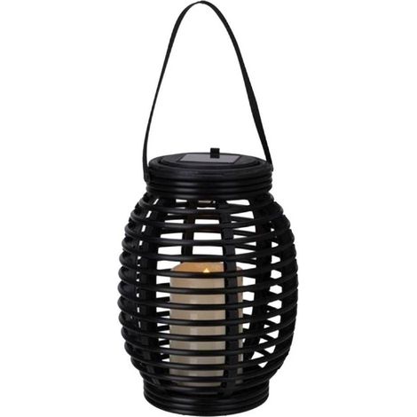 LANTERNA SOLARE IN PLASTICA colore nero