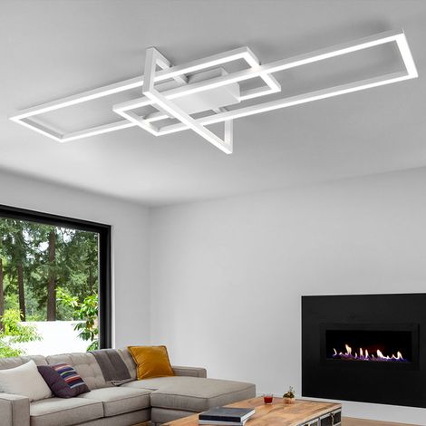 Plafonnier LED blanc mat 34W 4100lm 4000K - Trio - Salinas (1/5)