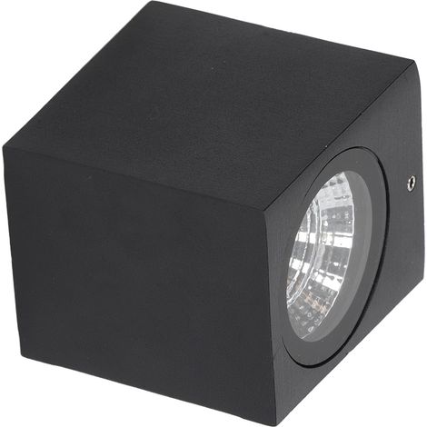 Applique murale LED extérieure 5W en aluminium étanche 85-265V pour couloir, terrasse, porche, éclairage extérieur, 8 x 7,5 x 6,5 cm, lumière blanche (1/5)