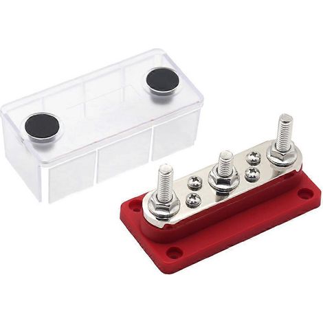 Installieren Sie den Stromverteiler-Klemmenblock 48V 300A Rot M8-- (1/5)